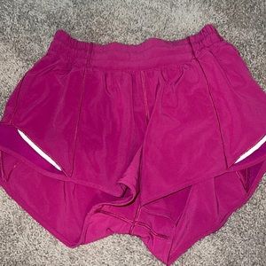 Lululemon pink hotty hot shorts